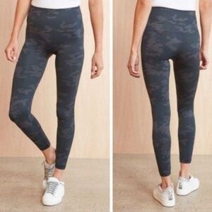 SPANX LEGGINGS LOOK AT ME NOW SEAMLESS HIGH-RISE CAMO BLACK SIZE XL